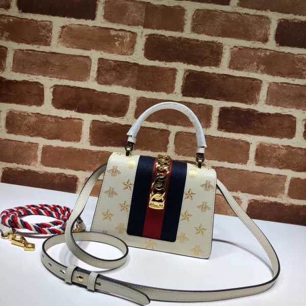 Rep GUCCI Sylvie Bee Star mini leather bag 0121