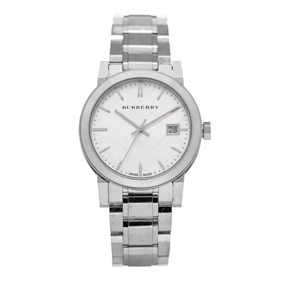 BURBERRY Stainless Steel 34mm The City Quartz Watch BU9100 0115