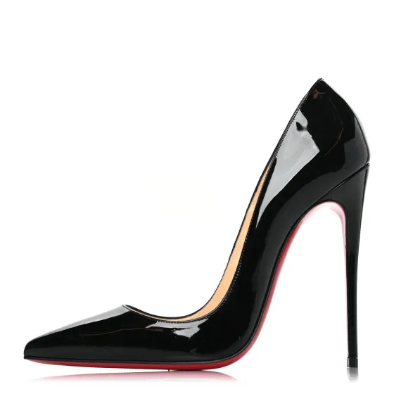 CHRISTIAN LOUBOUTIN Patent So Kate 120 Pumps 38.5 Black 0117