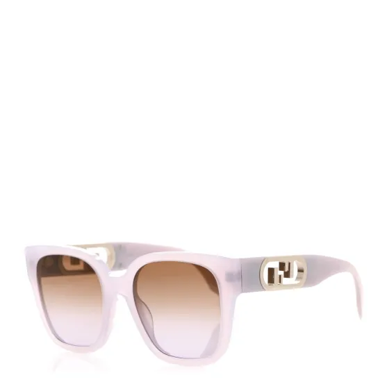 FENDI Acetate O Lock Square Sunglasses FE40063I Light Purple 0118