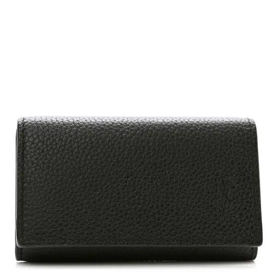 SAINT LAURENT Grain De Poudre Key Holder Wallet Black 0112