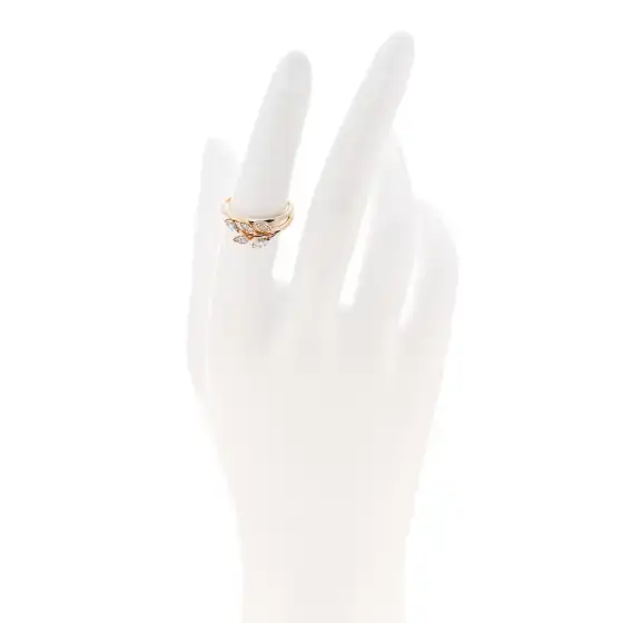 Rep TIFFANY 18K Rose Gold Diamond Victoria Vine Ring 52 6 0129