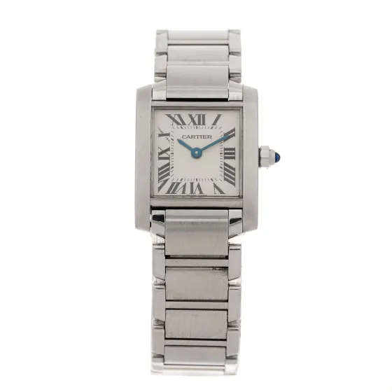 Affordable CARTIER Stainless Steel 20mm Tank Francaise Quartz Watch 0115