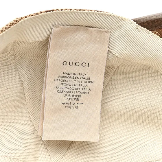 Cheap GUCCI Monogram Jumbo GG Baseball Hat M 57 Camel Ebony 0118