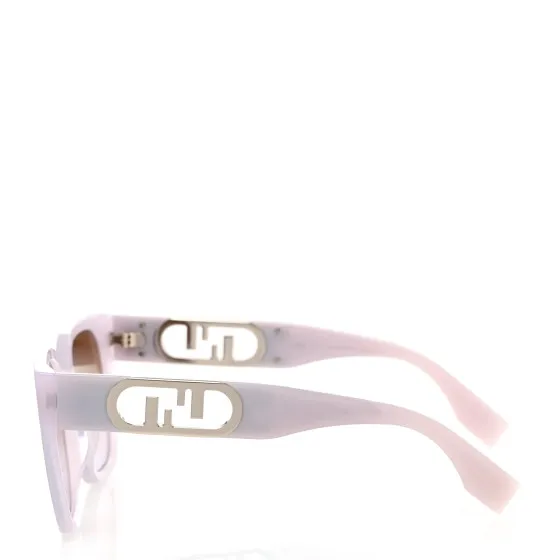 Rep FENDI Acetate O Lock Square Sunglasses FE40063I Light Purple 0118