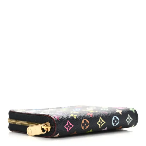 Affordable LOUIS VUITTON Monogram Multicolor Zippy Coin Purse Black Violet 0118