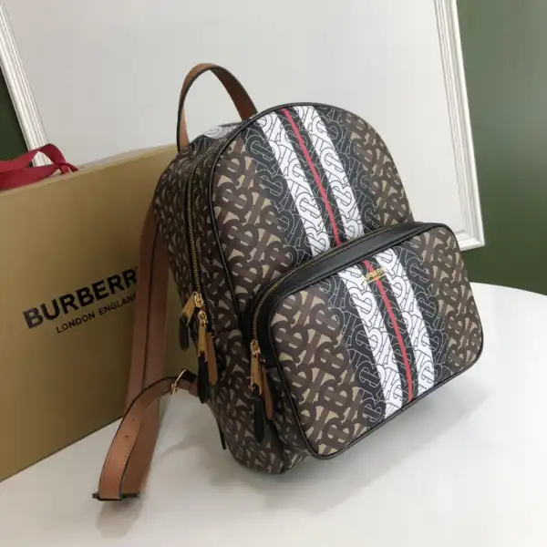 Rep BURBERRY TMONOGRAM STRIPE PRINT E-CANVAS BACKPACK 0125