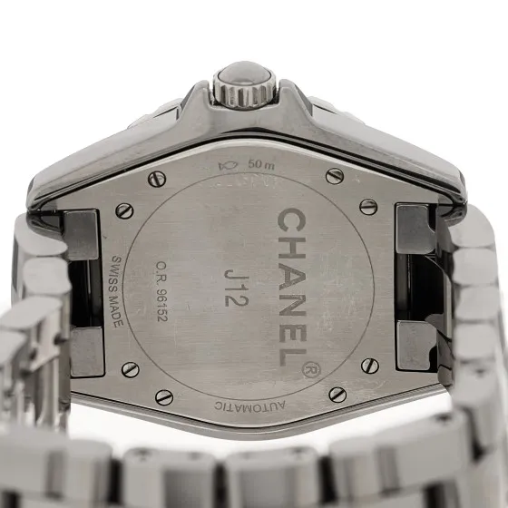 Cheap CHANEL Titanium Ceramic Diamond Bezel 38mm J12 Automatic Watch 0115