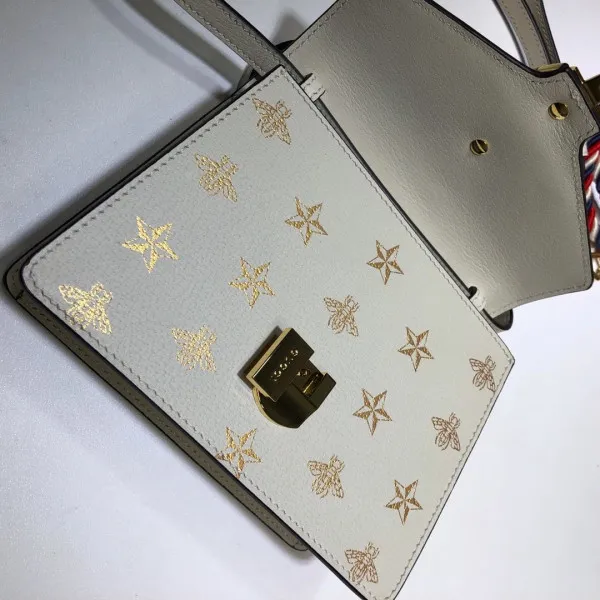 Rep GUCCI Sylvie Bee Star mini leather bag 0121