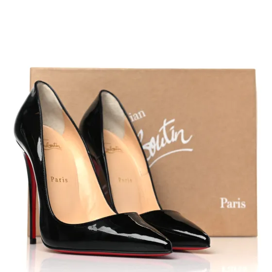 Rep CHRISTIAN LOUBOUTIN Patent So Kate 120 Pumps 38.5 Black 0117