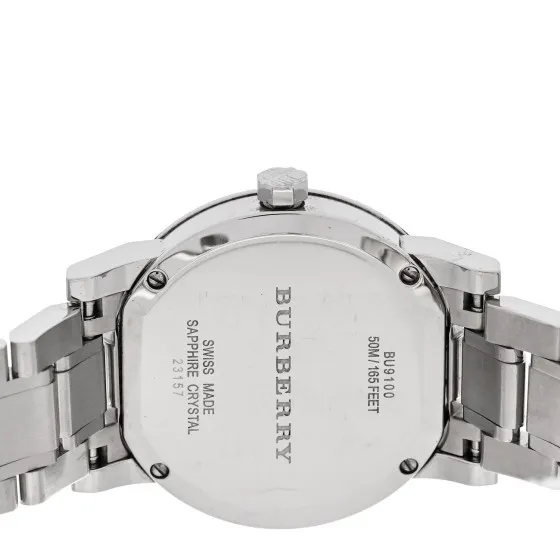 Cheap BURBERRY Stainless Steel 34mm The City Quartz Watch BU9100 0115