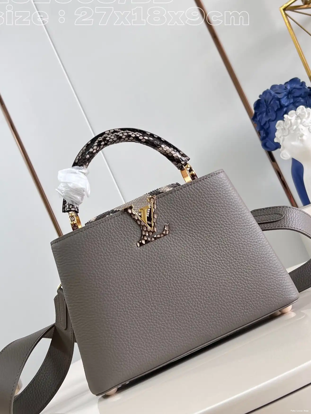 Cheap LOUIS VUITTON BB-27*18*9CM CAPUCINES 0215