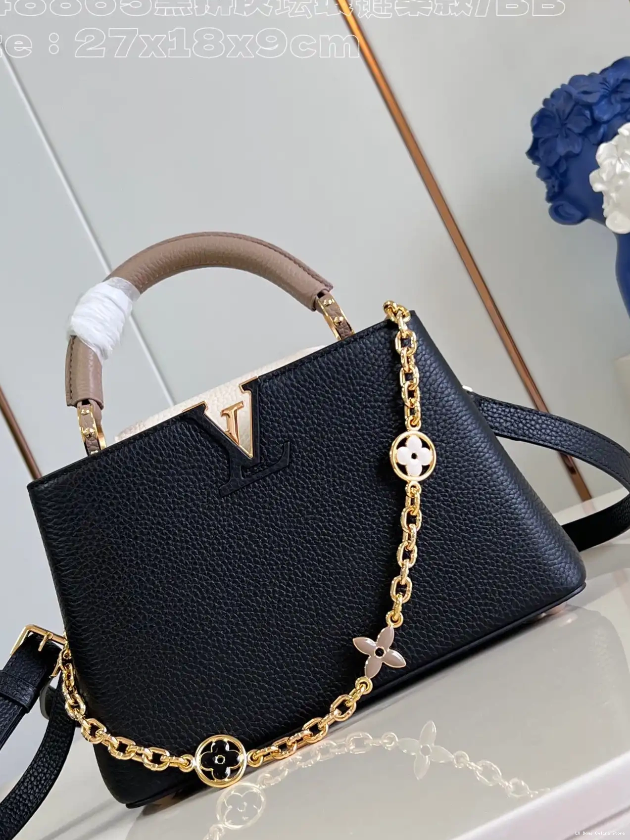 Cheap CAPUCINES BB-27*18*9CM LOUIS VUITTON 0225