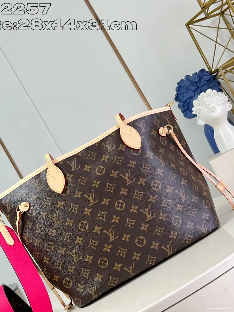 Rep Neverfull Vuitton Bandoulière Inside Out MM-31*28*14cm Louis 0221