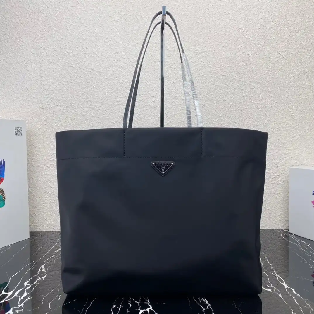 PRADA Re-Nylon and Saffiano leather tote bag 0202