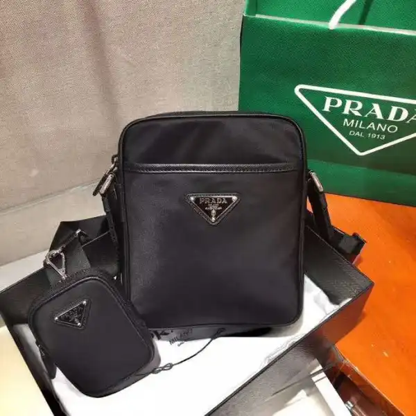 PRADA Re-Nylon and Saffiano leather shoulder bag 0206